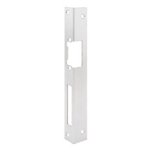 Dorcas F101(V2)-L-X hosszú derékszögben hajlított zárpajzs, fa ajtókhoz, balos INOX